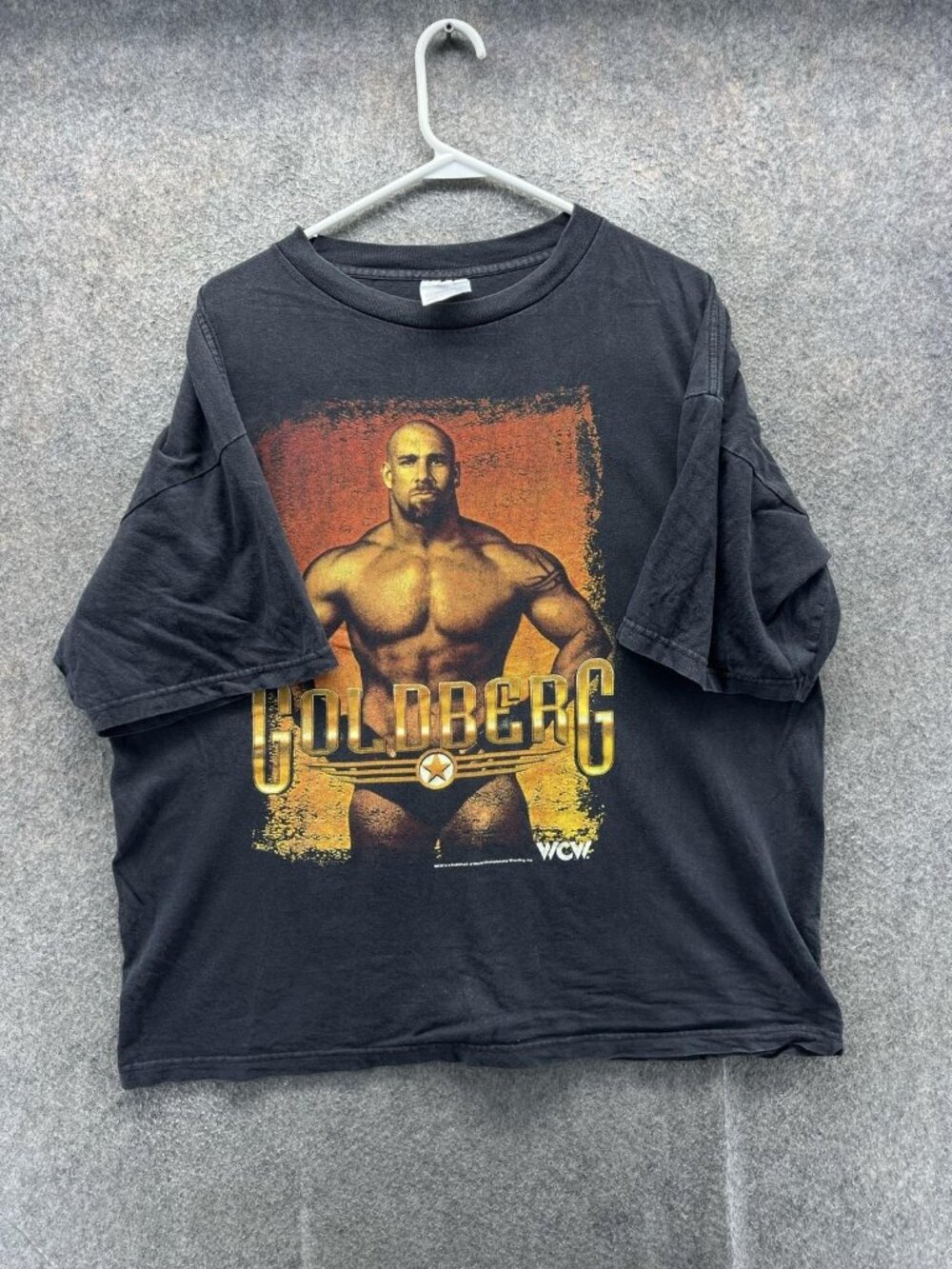 Vintage Goldberg Shirt Mens XL Black WCW Wrestling Graphic Print The Planet Tee
